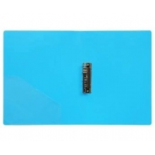 得力5371单强力文件夹+插袋(蓝色)单个装
