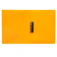 得力5371单强力文件夹+插袋(橙色)单个装