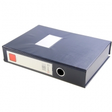 齐心803磁扣式PVC档案盒(A4,带压纸夹,海蓝)