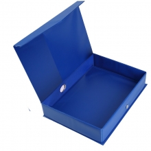齐心816磁扣式PVC档案盒(A4,不带压纸夹,蓝)