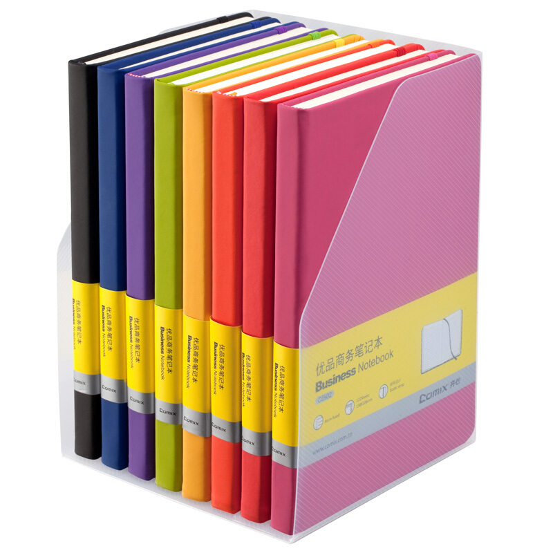 齐心C5902皮面笔记本 A5/122张 颜色随机 单本装