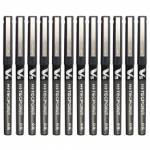 百乐BX-V5直液式中性笔走珠笔针管笔 0.5mm 黑色 12支装