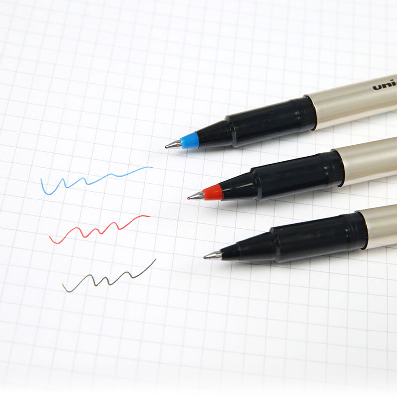 三菱UB-177中性笔 金属质感商务签字笔 0.7MM 黑色 单支装