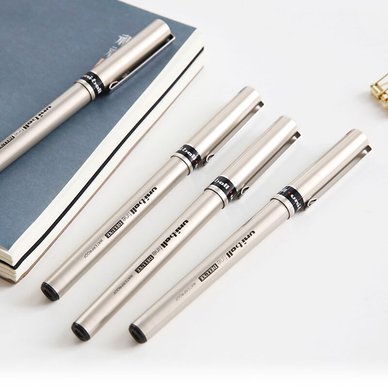 三菱UB-177中性笔 金属质感商务签字笔 0.7MM 黑色 单支装