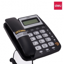 得力（deli)781电话机座机 固定电话 翻转屏幕 免电池 黑色