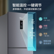 冰箱 美的冰箱 三门冰箱 节能冰箱 247升容量冰箱 美的BCD-247WTM(E)冰箱