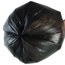 齐心垃圾袋 平口点断式垃圾袋 45*50cm 1卷30只装 黑色 L101