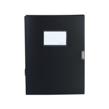 齐心HC-35粘扣档案盒 A4 35mm 黑色 单个装